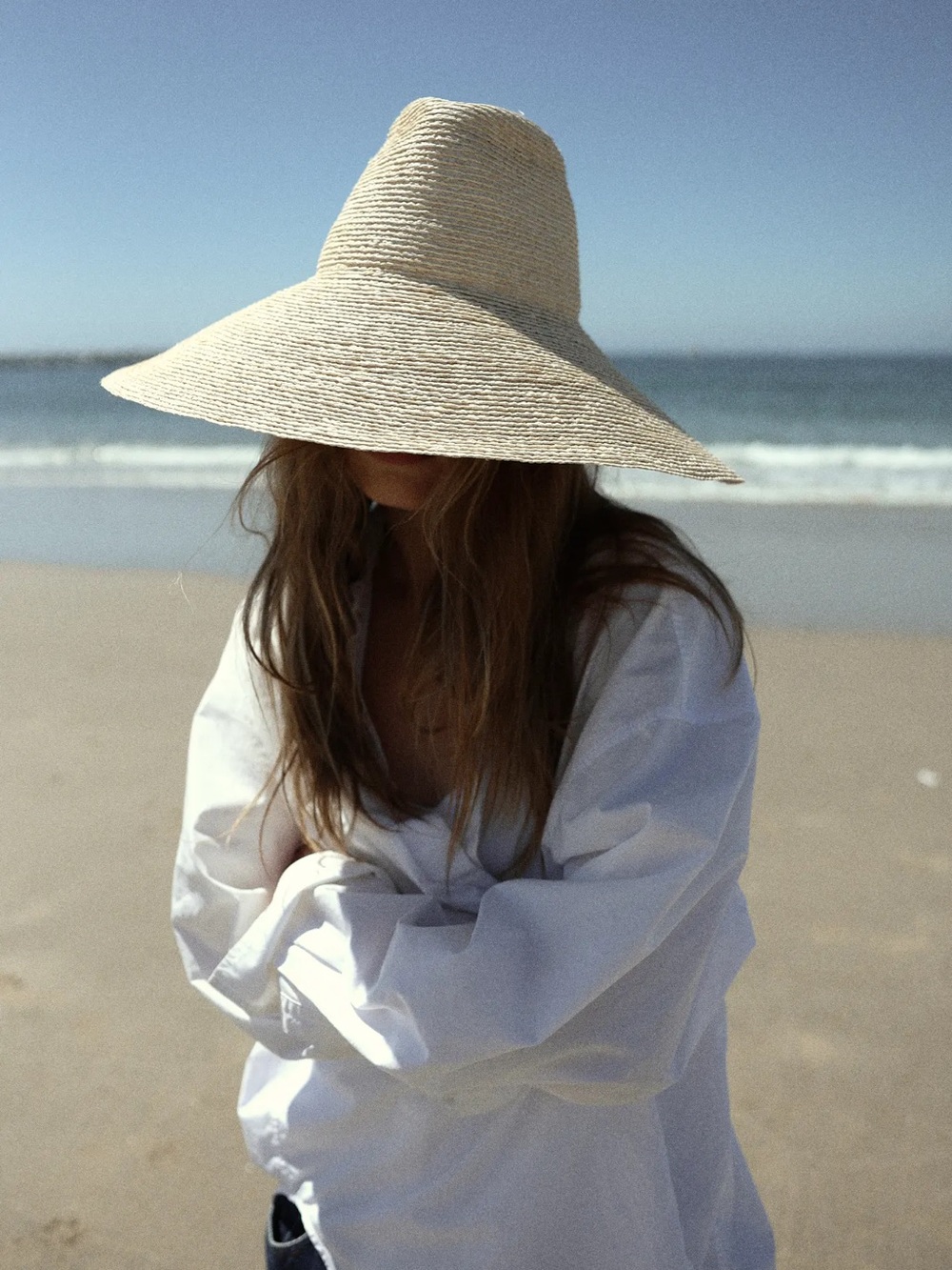 Janessa Leone Tinsley Straw Sun Hat - Natural Beige - Picture 3 of 5
